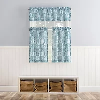 No 918 Genoa Mosaic 2-pc. Rod Pocket Window Tier