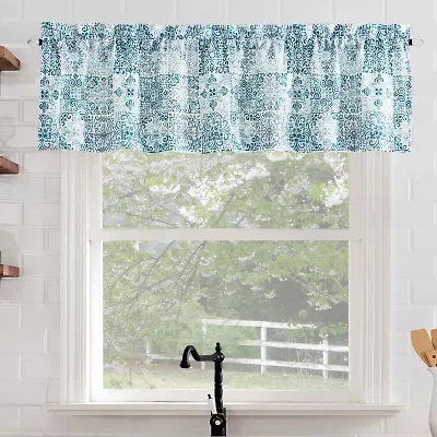 No 918 Genoa Mosaic Rod Pocket Tailored Valance