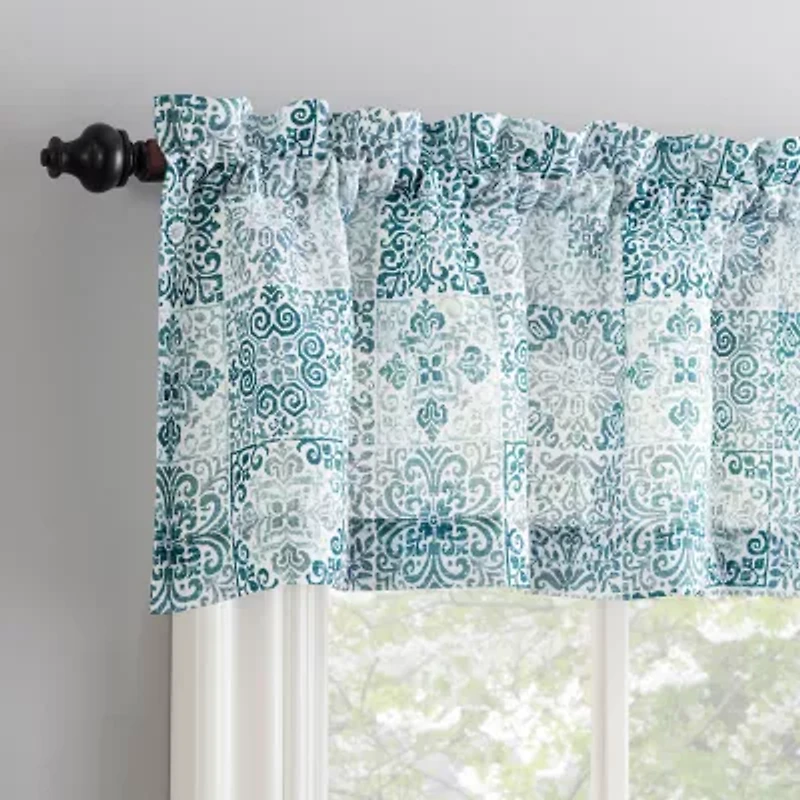 No 918 Genoa Mosaic Rod Pocket Tailored Valance