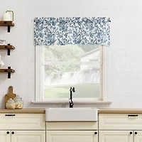 No 918 Elara Tonal Botanical 2-pc. Rod Pocket Window Tier