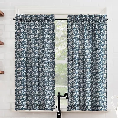 No 918 Mistral Floral 2-pc. Rod Pocket Window Tier