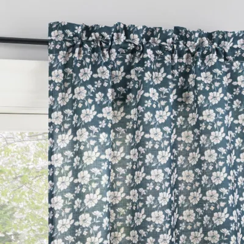 No 918 Mistral Floral 2-pc. Rod Pocket Window Tier
