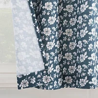 No 918 Mistral Floral 2-pc. Rod Pocket Window Tier