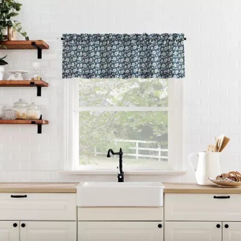 No 918 Mistral Floral 2-pc. Rod Pocket Window Tier