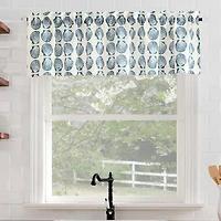 No 918 Sandbar Tonal Seashell Print Rod Pocket Valance