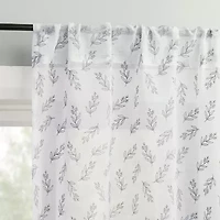No 918 Hawthorne Floral Leaf 2-pc. Rod Pocket Window Tier