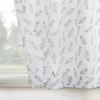No 918 Hawthorne Floral Leaf 2-pc. Rod Pocket Window Tier