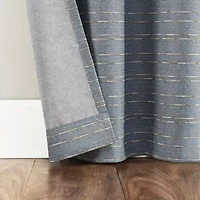 Sun Zero Dresden Detail Magnetic Grommet Top 100% Blackout Set of 2 Curtain Panel