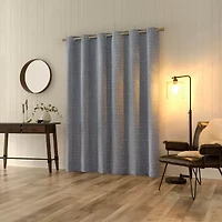 Sun Zero Dresden Detail Magnetic Grommet Top 100% Blackout Set of 2 Curtain Panel