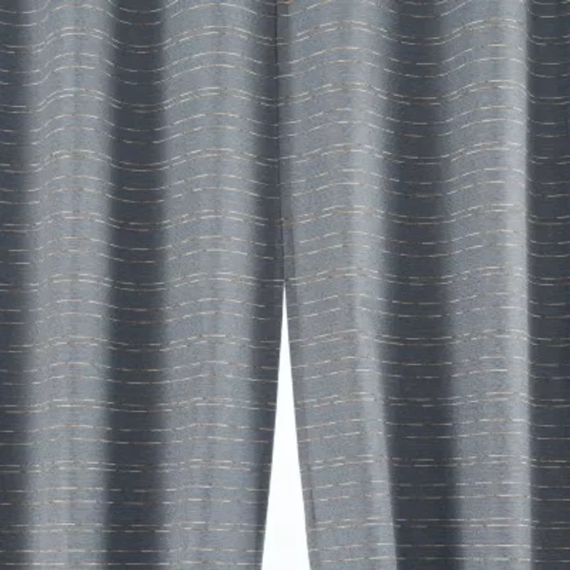 Sun Zero Dresden Detail Magnetic Grommet Top 100% Blackout Set of 2 Curtain Panel
