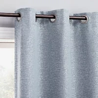 Sun Zero Serenity Abstract Magnetic Grommet Top 100% Blackout Set of 2 Curtain Panel
