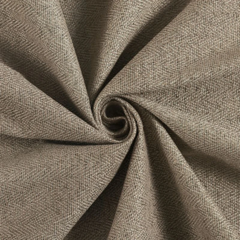 Sun Zero Presley Herringbone Magnetic Rod Pocket 100% Blackout Set of 2 Curtain Panel