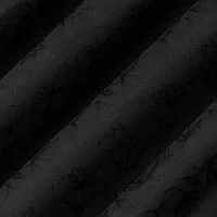 Sun Zero Bronte Floral Rod Pocket 100% Blackout Single Curtain Panel