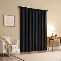 Sun Zero Bronte Floral Rod Pocket 100% Blackout Single Curtain Panel