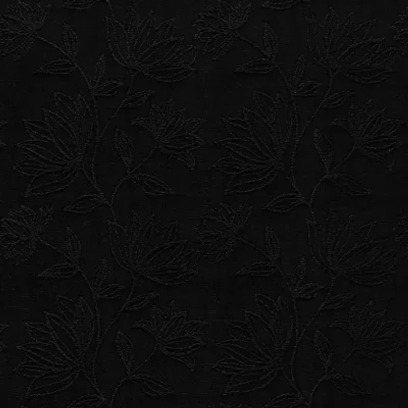 Sun Zero Bronte Floral Rod Pocket 100% Blackout Single Curtain Panel