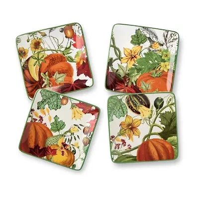 Certified International Harvest Fields 4-pc. Ceramic Appetizer Plate
