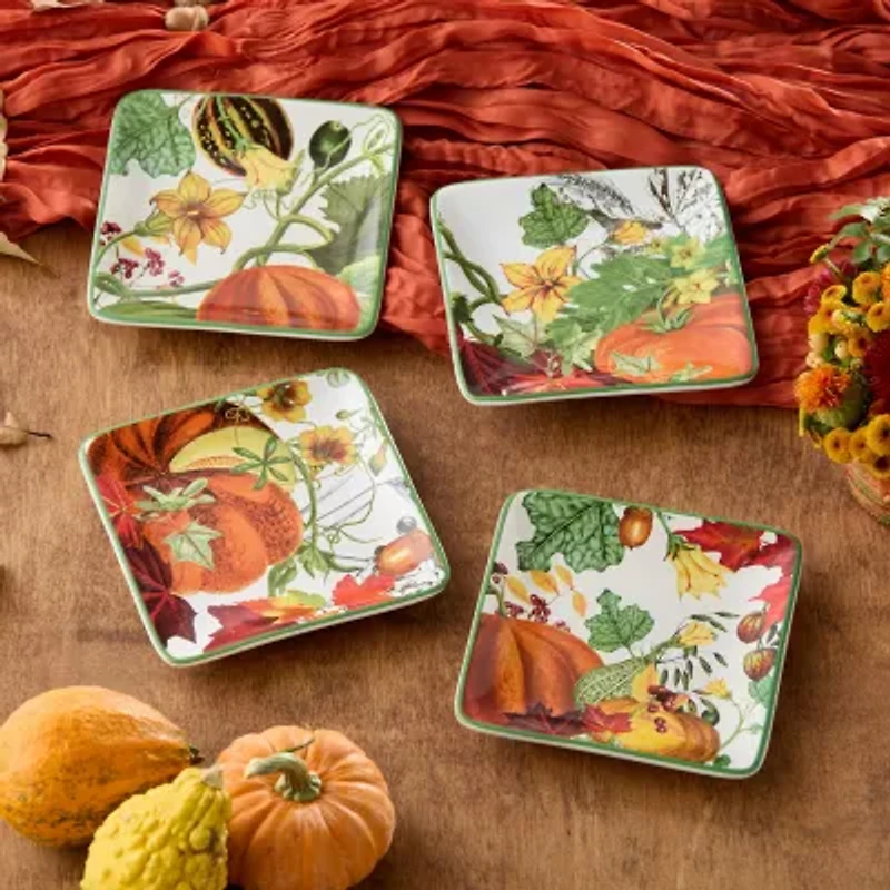 Certified International Harvest Fields 4-pc. Ceramic Appetizer Plate