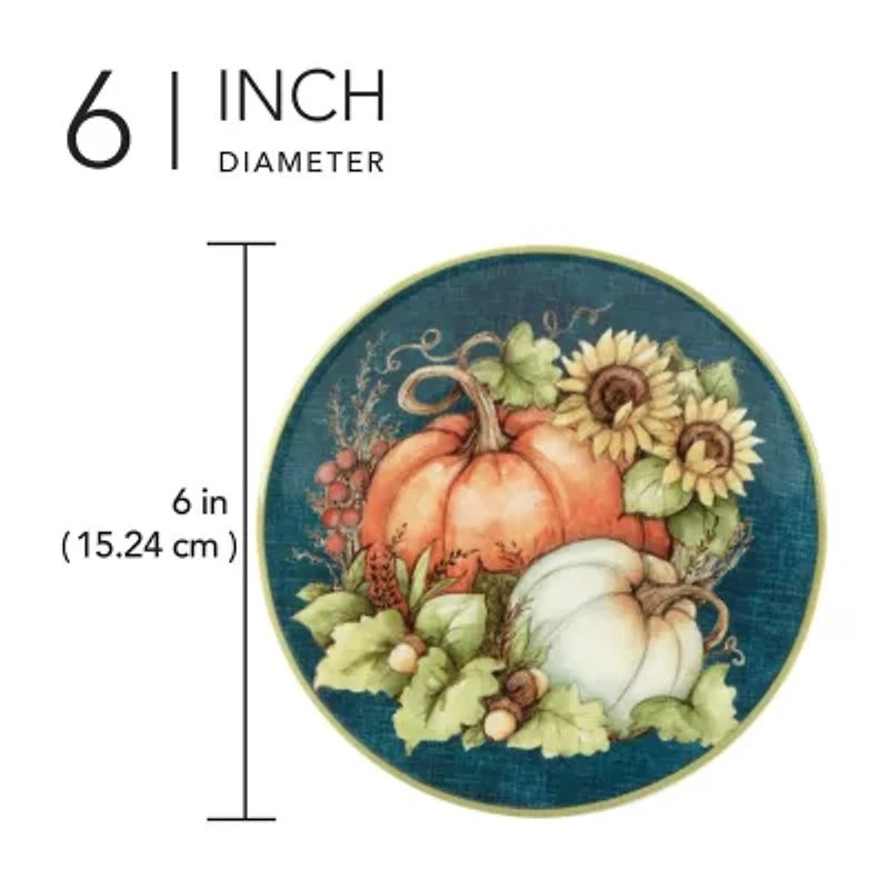 Certified International Autumn Breeze 4-pc. Earthenware Appetizer Plate