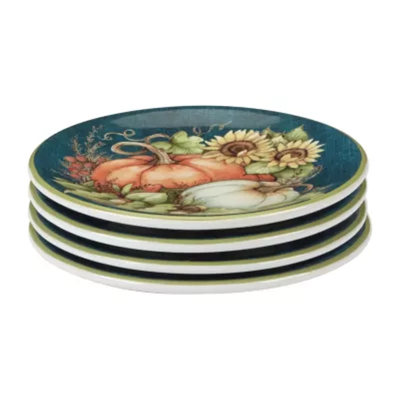 Certified International Autumn Breeze 4-pc. Earthenware Appetizer Plate