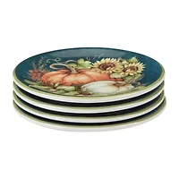 Certified International Autumn Breeze 4-pc. Earthenware Appetizer Plate