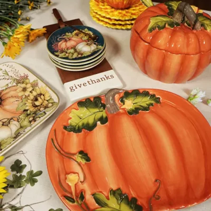 Certified International Autumn Breeze 4-pc. Earthenware Appetizer Plate