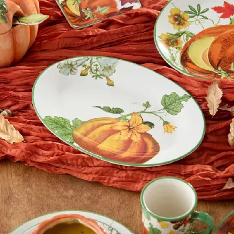 Certified International Harvest Fields Ceramic Serving Platter