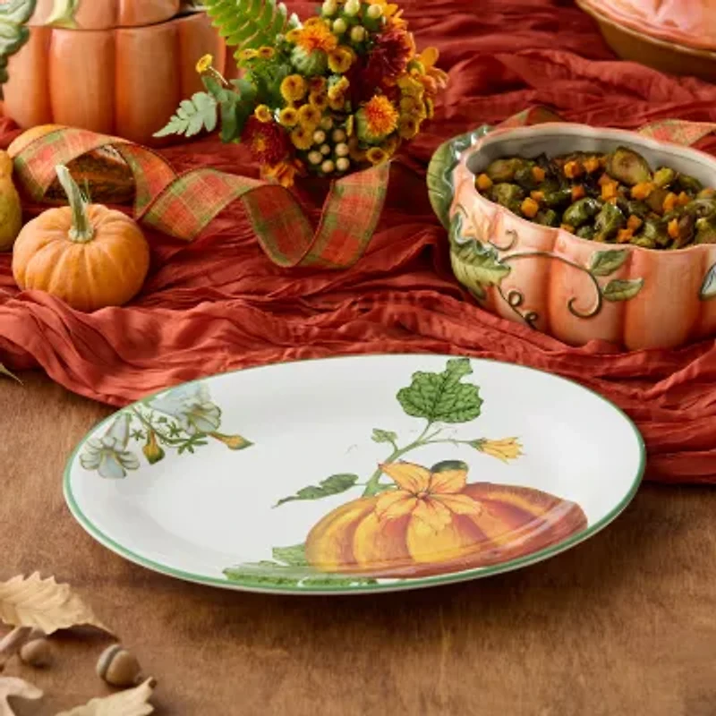 Certified International Harvest Fields Ceramic Serving Platter