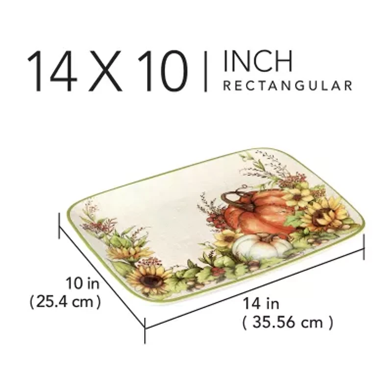 Certified International Autumn Breeze Serving Platter