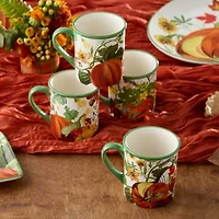 Certified International Harvest Fields 4-pc. Holiday Coffee Mug