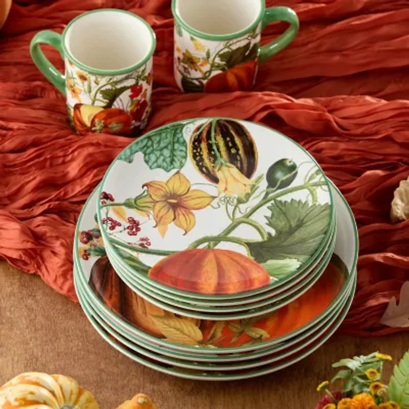 Certified International Harvest Fields 4-pc. Ceramic Salad Plate