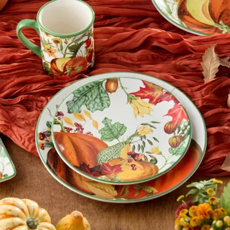 Certified International Harvest Fields 4-pc. Ceramic Salad Plate