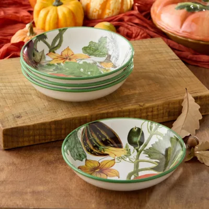 Certified International Harvest Fields 4-pc. Ceramic Soup Bowl