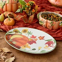 Certified International Harvest Fields Ceramic Serving Platter