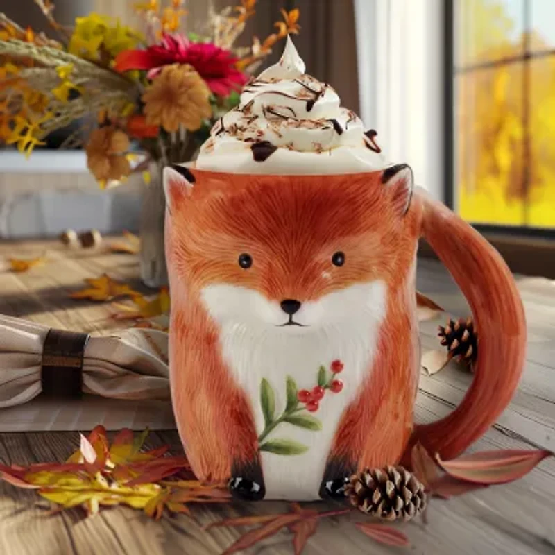 Certified International Woodland Critters 4-pc. Holiday Coffee Mug