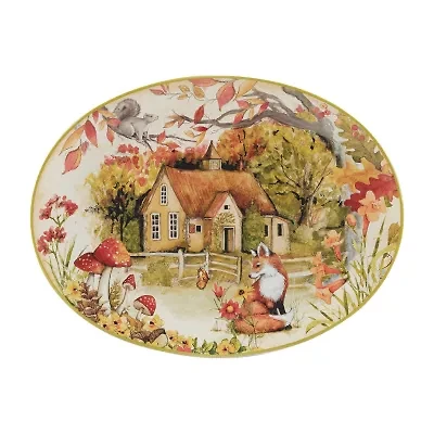 Certified International Woodland Critters Oval Serving Platter