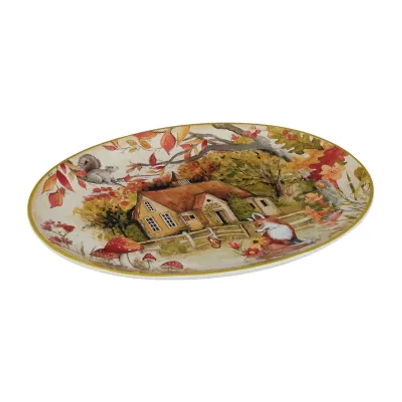 Certified International Woodland Critters Oval Serving Platter