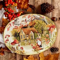 Certified International Woodland Critters Oval Serving Platter