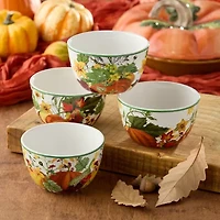 Certified International Harvest Fields 4-pc. Ceramic Ice Cream Bowl