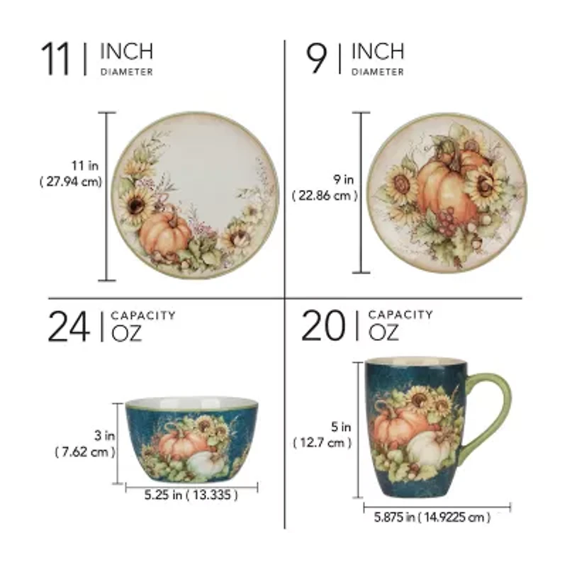Certified International Autumn Breeze 16-pc. Earthenware Dinnerware Set