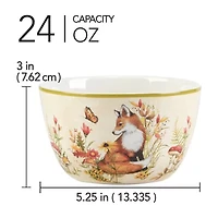 Certified International Woodland Critters 4-pc. Earthenware Ice Cream Bowl