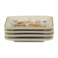 Certified International Woodland Critters 4-pc. Earthenware Appetizer Plate