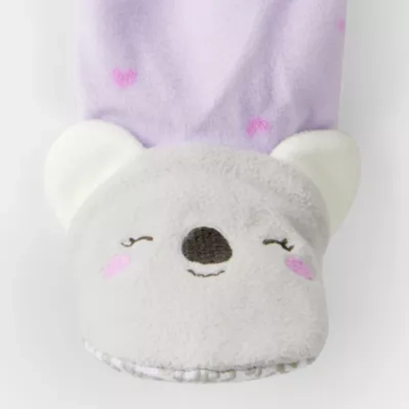 Carter's Toddler Girls Fleece Round Neck Long Sleeve Footed Pajamas