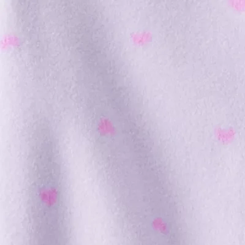 Carter's Toddler Girls Fleece Round Neck Long Sleeve Footed Pajamas