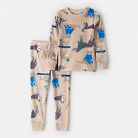 Carter's Toddler Boys Velour Round Neck Long Sleeve 2-pc. Pajama Sets