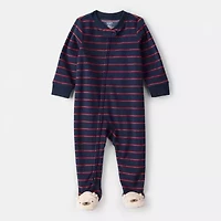 Carter's Toddler Boys Fleece Round Neck Long Sleeve Footed Pajamas