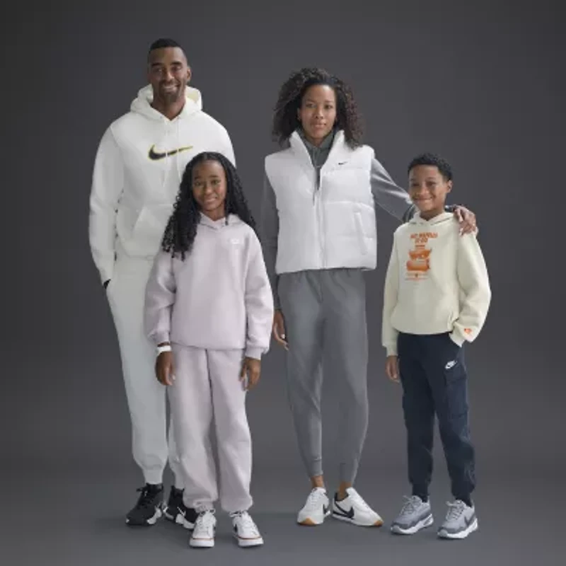 Nike Club Big Kid Girls Long Sleeve Fleece Active Hoodie