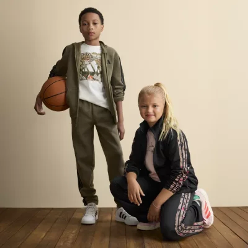 adidas Big Kid Boys Crew Neck Short Sleeve Regular Fit Graphic T-Shirt