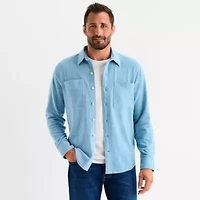 mutual weave Mens Long Sleeve Button-Down Shirt