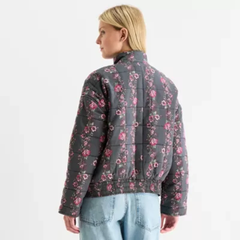 Arizona Womens Juniors Lightweight Quilted Jacket