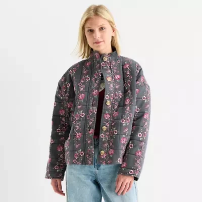 Arizona Womens Juniors Lightweight Quilted Jacket